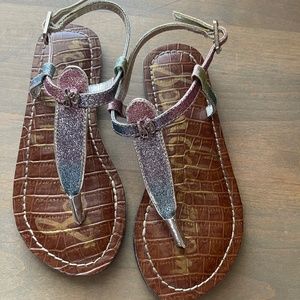 Sam Edelman Rainbow Ombre Glitter Gigi Charm Sandals